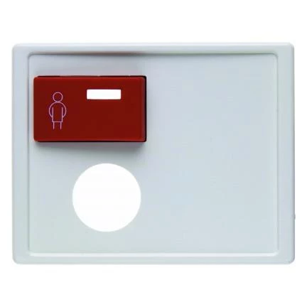  артикул 12170069 название Berker Центральная панель с верхней красной кнопкой вызова и с отверстием для контактного штыря цвет