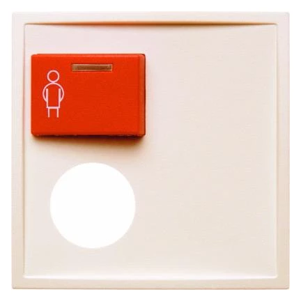 артикул 12178982 название Berker Центральная панель с верхней красной кнопкой вызова и с отверстием для контактного штыря цвет