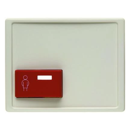  артикул 12190002 название Berker Центральная панель с нижней красной кнопкой вызова цвет: белый, с блеском Berker Arsys