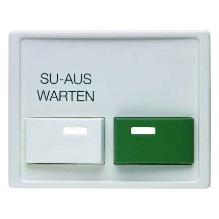  артикул 12990069 название Berker Центральная панель с кнопкой присутствия зеленого цвета/кнопка приема белая цвет: полярная бе
