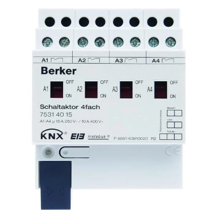  артикул 75314015 название Berker Исполнительное устройство 4 А, 16-канальное, REG цвет: светло-серый instabus KNX/EIB