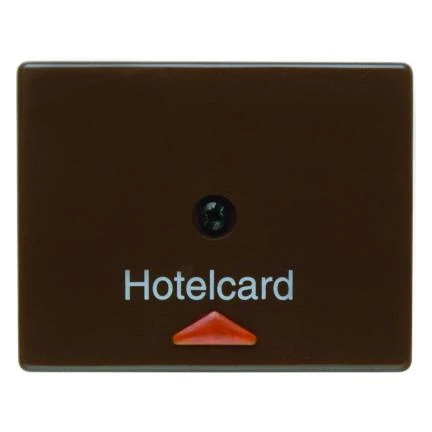  артикул 16410001 название Berker Hакладка карточного выключателя для гостиниц с оттиском и красной линзой цвет: коричневый, с 