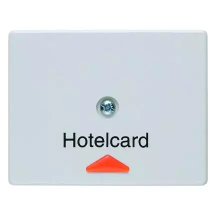  артикул 16410069 название Berker Hакладка карточного выключателя для гостиниц с оттиском и красной линзой цвет: полярная белез