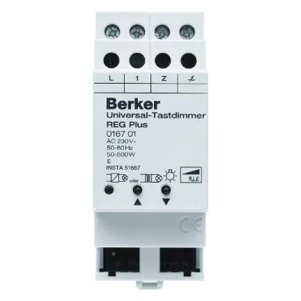 артикул 16701 название Berker Универсальный диммер RMD Plus цвет: светло-серый Домашняя электроника