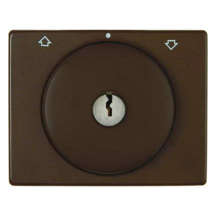  артикул 10790001 название Berker Центральная панель с замком к жалюзийному замочному выключателю цвет: коричневый, с блеском B