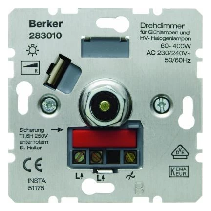  артикул 283010 название Berker Поворотный диммер  Домашняя электроника