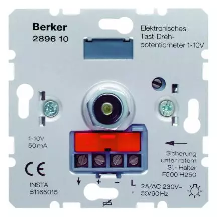  артикул 289610 название Berker Контактный поворотный потенциометр 1-10 В  Домашняя электроника