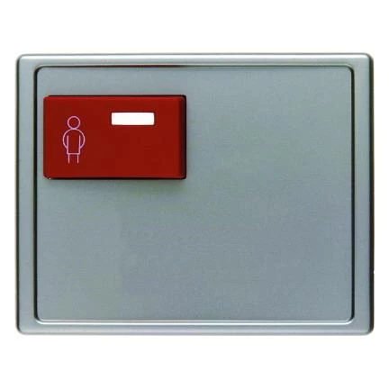  артикул 12169004 название Berker Центральная панель с красной кнопкой вызова цвет: стальной, лак Berker Arsys