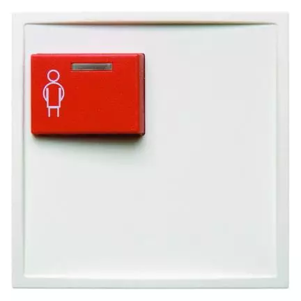  артикул 12169909 название Berker Центральная панель с красной кнопкой вызова цвет: полярная белезна, матовый Berker S.1/B.1/B.