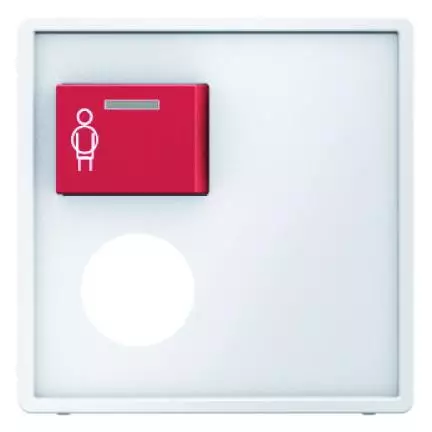  артикул 12176089 название Berker Центральная панель с верхней красной кнопкой вызова и с отверстием для контактного штыря цвет
