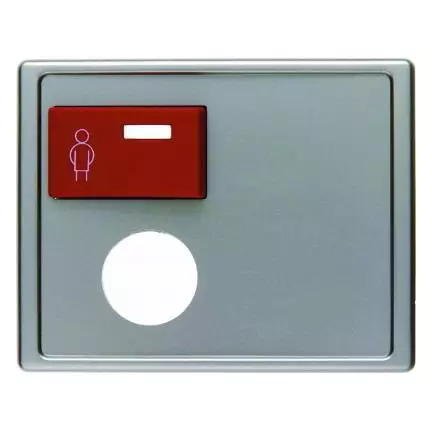  артикул 12179004 название Berker Центральная панель с верхней красной кнопкой вызова и с отверстием для контактного штыря цвет