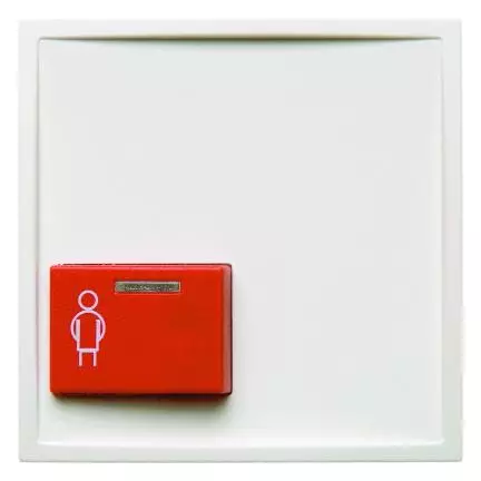  артикул 12199909 название Berker Центральная панель с нижней красной кнопкой вызова цвет: полярная белезна, матовый Berker S.1