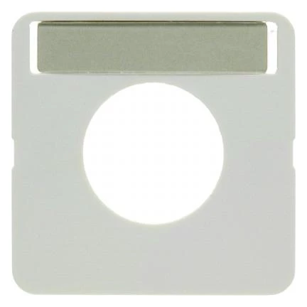  артикул 123502 название Berker Центральная панель с полем для надписи для нажимной кнопки цвет: белый, с блеском Modul 2