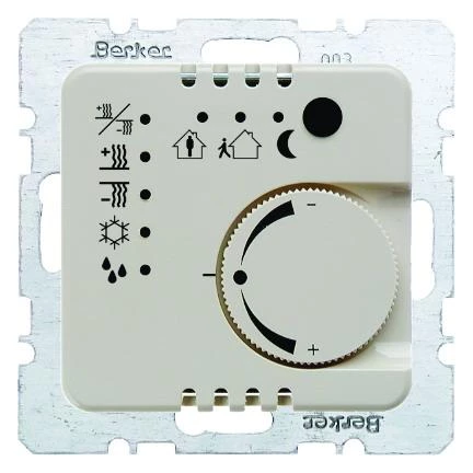  артикул 75441112 название Berker Регулятор температуры с кнопочным интерфейсом цвет: белый, с блеском Modul 2
