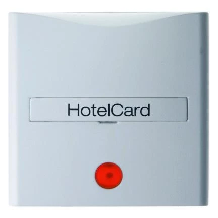  артикул 16401909 название Berker Hакладка карточного выключателя для гостиниц с оттиском и красной линзой цвет: полярная белез