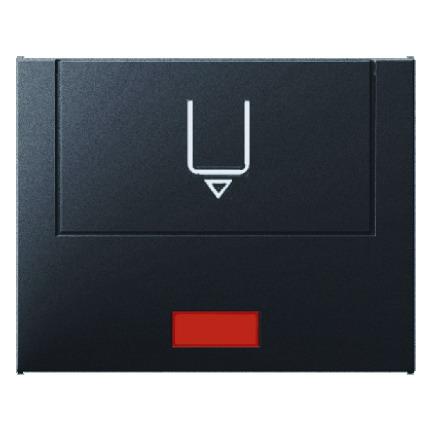  артикул 16417106 название Berker Hакладка карточного выключателя для гостиниц с оттиском и красной линзой цвет: антрацит, мато