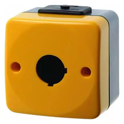  артикул 4291 название Berker Коробка для сигнально-командного устройства диаметром 22,5 мм цвет: темно-серый/желтый ISO-Pa