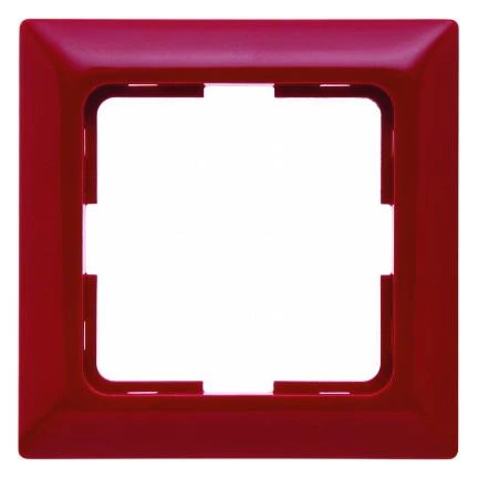  артикул 101172 название Рамка 1-ая (одинарная), Красный (прямые углы), серия Modul 2