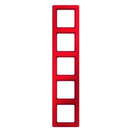  артикул 10156062 название Рамка 5-ая (пятерная), Красный, серия Q.1