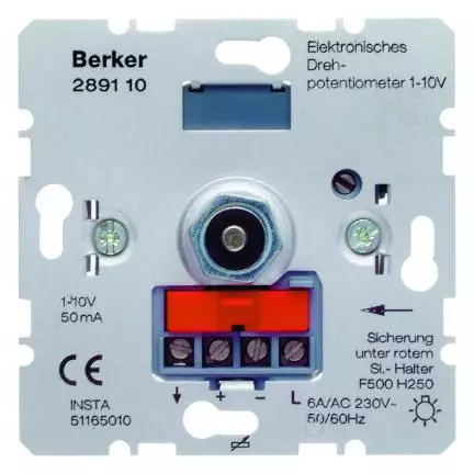  артикул 289110 название Berker Поворотный потенциометр 1-10 В  Домашняя электроника