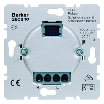  артикул 290610 название Berker Электронная вставка выключателя BLC с контактом не под потенциалом  Домашняя электроника