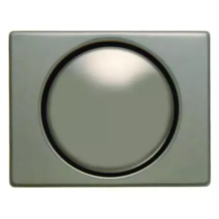  артикул 11340001 название Berker Центральная панель с регулирующей кнопкой для поворотного диммера цвет: светло-бронзовый, мет