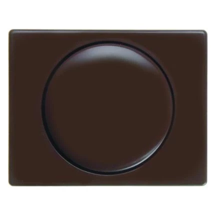  артикул 11350001 название Berker Центральная панель с регулирующей кнопкой для поворотного диммера цвет: коричневый, с блеском