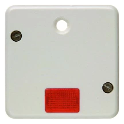  артикул 114902 название Berker Центральная панель c красной линзой для выключателей/кнопок со шнурковым приводом цвет: белый