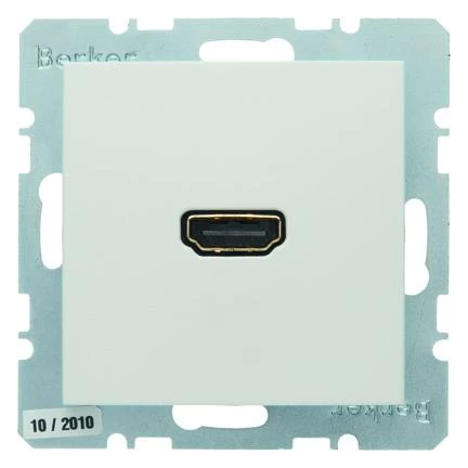  артикул 3315421909 название Berker BMO HDMI S.1 цвет: полярная белезна матовая