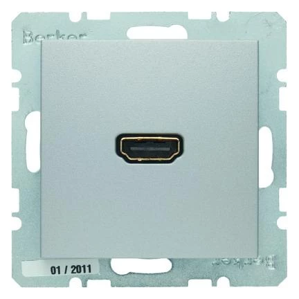  артикул 3315431404 название Berker BMO HDMI-CABLE B.x цвет: алюминевый матовый